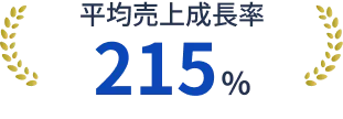 平均売上成長率215%