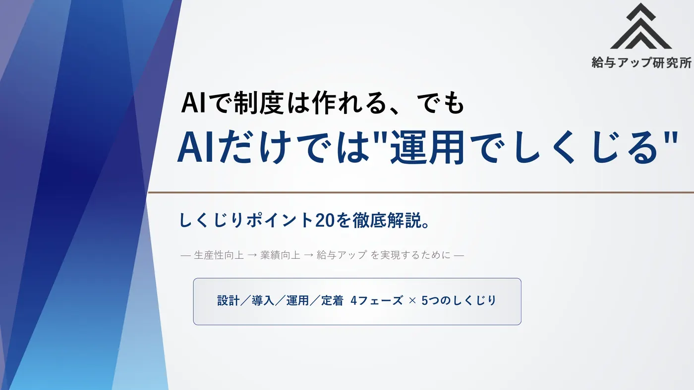 AIだけでは運用でしくじる|しくじりポイント20