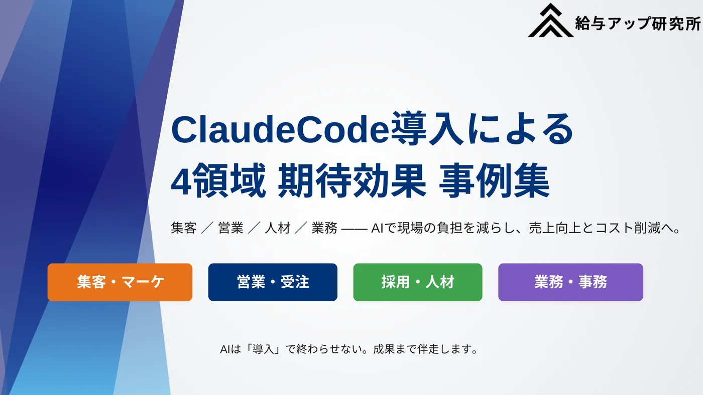 ClaudeCode導入_4領域期待効果事例集